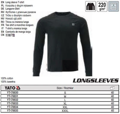 Yato Longsleeve Schwarz Größe S-XXXL Freie Auswahl - Bild 1 von 4