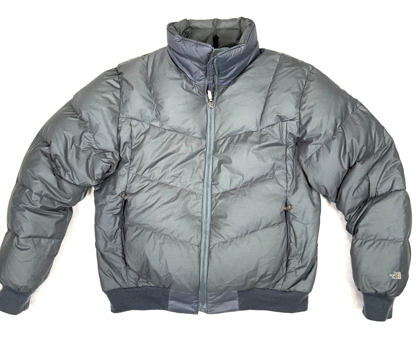 vintage The North Face Puffer Jacket Men's XL Gray Insulated Goose Down Full Zip