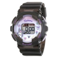 Sanrio Black Digital Watch with Backlight Alarm Function Kuromi