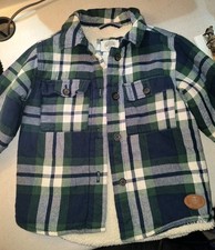 Bass Pro Shops Outdoor Kids Youth S Sherpa Lined Flannel Shirt Jacket Navy Green