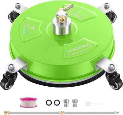 #ad 14quot; Pressure Washer Surface Cleaner with 4 Wheels 14 INCH GREEN green $93.81