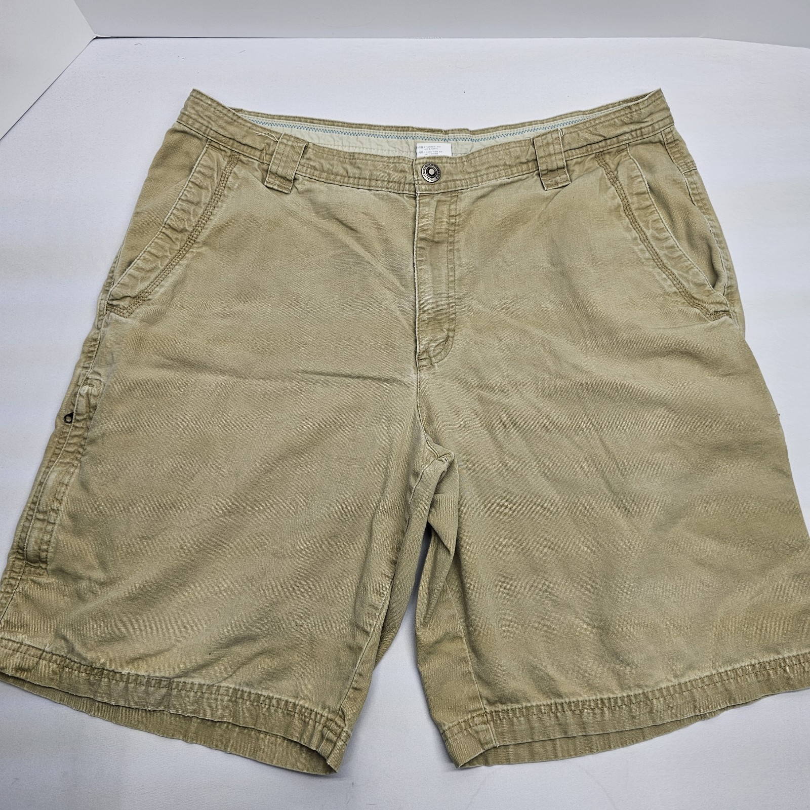 Columbia Men's Cargo Shorts Size 38x11 Khaki Cotton Hiking Outdoor Casual