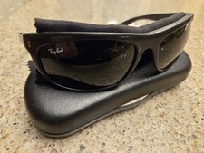 VINTAGE B L RAY-BAN L2870 G15 UV CRYSTAL BLACK EBONY BALORAMA WRAP SUNGLASSES
