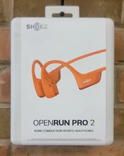 New Shokz OpenRun Pro 2 Bone Conduction Bluetooth Sports Headphones Orange
