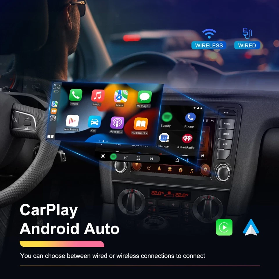 2+64GB Für AUDI A3 8P 2003-2012 Android 15 Autoradio Apple Carplay GPS Navi WIFI - Bild 2 von 4