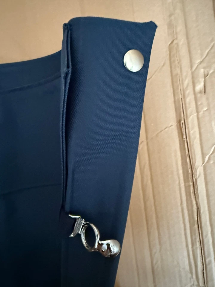 Genuine Silver Cross Kensington Pram Apron Storm Cover - Navy / Fine Stripe NEW - Image 3 of 4