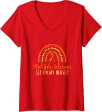 Multiple Sclerosis Awareness Month World MS Day Ladies' V-Neck Tshirt