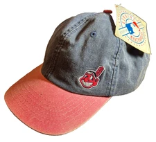 RARE Vintage 90s KMG New Era™ Cle Indians Chief Wahoo Adjust BOX SHIP ~ READ!