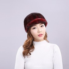 Real Best Whole Mink Fur Riding Hat Women Winter Warm Peaked Cap