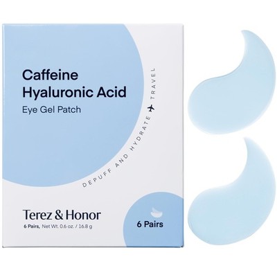 Caffeine Eye Patches - 6 Pairs Korean Hydrogel Under Eye Masks for Dark Circl...