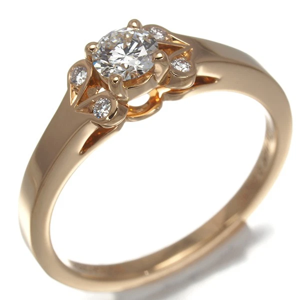 Auténtico Anillo Cartier Diamante 0.26ct F IF EX Bailarina Solitario EU50 18K RG Foto 2 de 4