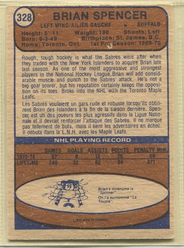 1974-75, O-PEE-CHEE, Hockey, #'s 301-396 - Picture 78 of 278
