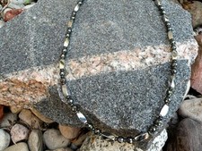 Black n Silver 100 Magnetic Hematite Anklet Necklace Bracelet 1 Row