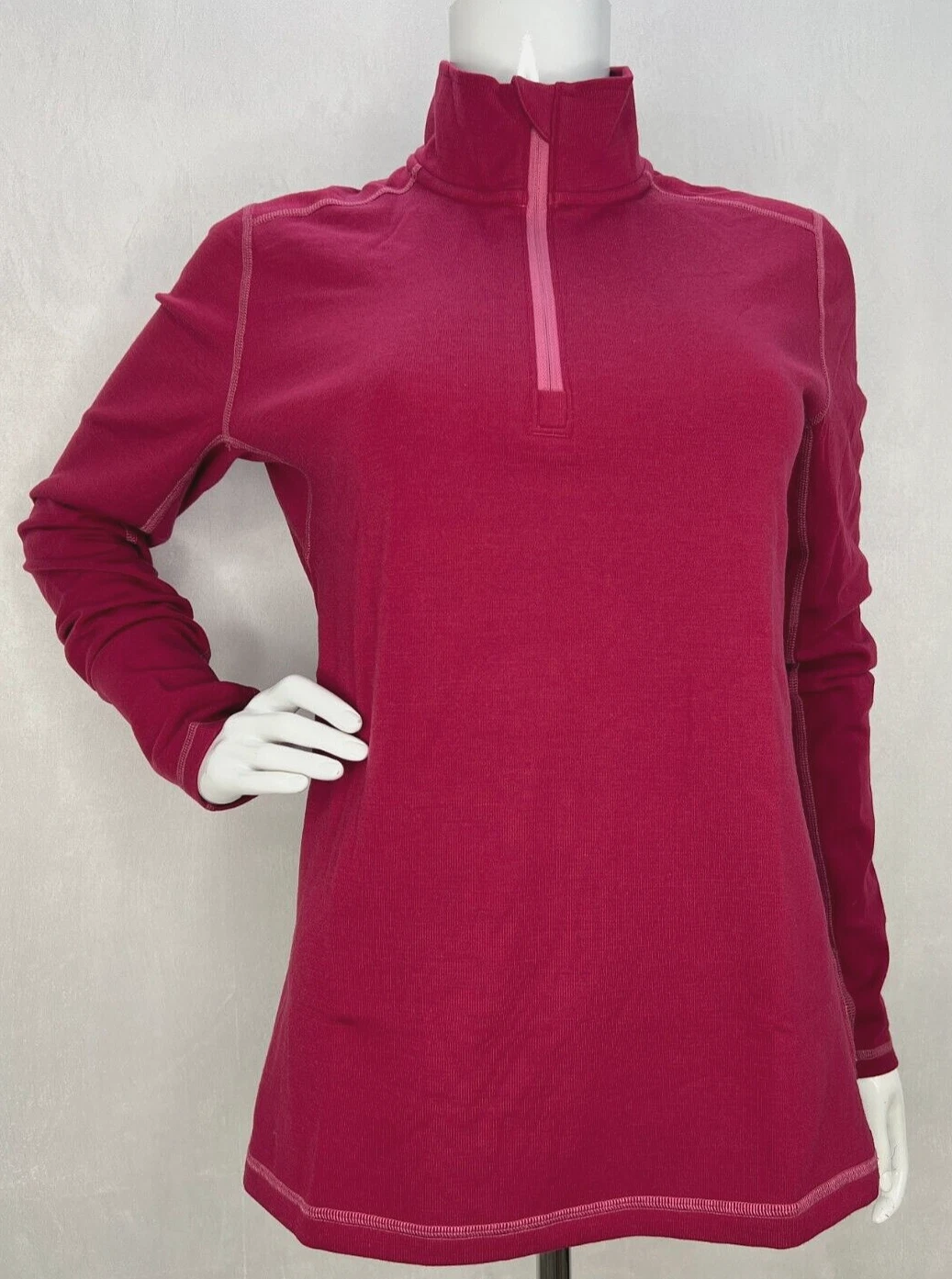 Duluth Trading Company Women's Wickerino Wool Base Layer 1/4 Zip Top Small NWT