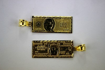 10K Yellow Gold One Hundred Dollar or One Million Dollar Pendant Charm