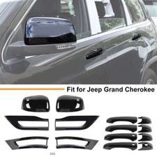 Black Door Handle Mirror Taillight Trim Accessories For Jeep Grand Cherokee14-20