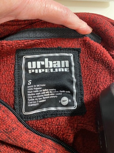 Urban Pipeline 1/4 Zip Sweater Boys Size S Dark Red Polyester Mock Neck - Picture 3 of 3