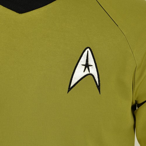 Cosplay TOS Captain Kirk Gold Shirts Spock Blue Uniforms Red Starfleet Tops Mens - 第 30/50 張圖片