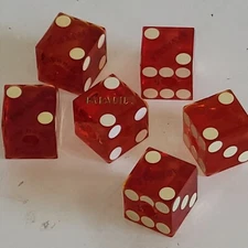 Vintage PAR A DICE River Boat Retired Dice Lot Memorabilia CRAPS