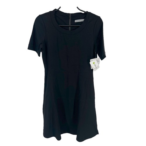 athleta short sleeve criss cross dress Athleta black criss cross hem short sleeve mini dress