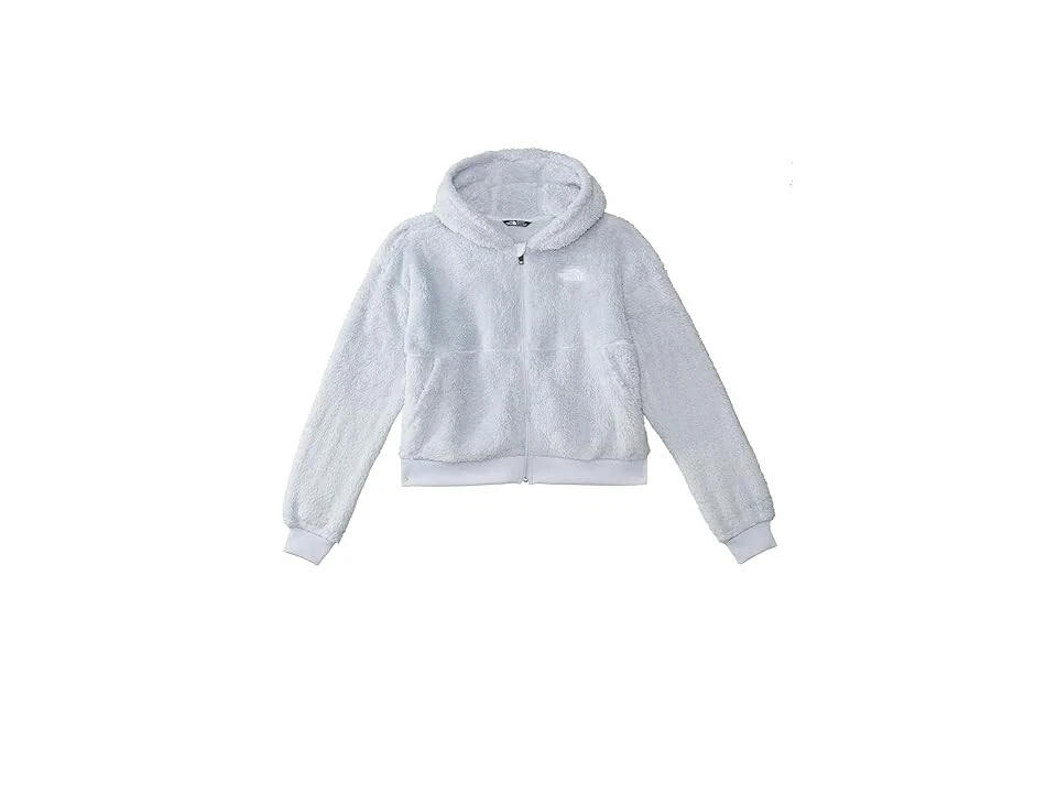 The North Face Suave Oso Jacket Kids Medium Gray Fleece Full Zip Hooded QLW137