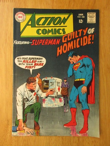 Lot of *2* Nicer 1968 ACTION COMICS/SUPERMAN: #358, 359 *Adams! White'ish Pgs!* - Picture 2 of 8