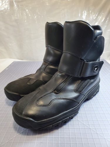Diadora Veratex Men Motorcycle Riding Black Leather Biker Boots US sz 12 EU 46 - Picture 5 of 10