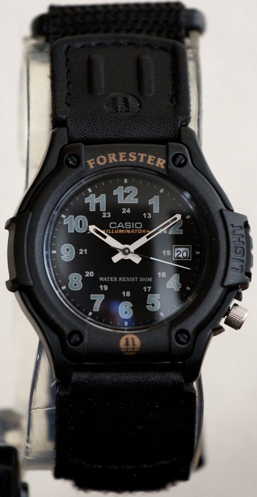 Casio FT-500WVB-1BV Analog Black FORESTER Watch with Backlight Cloth Band NEW