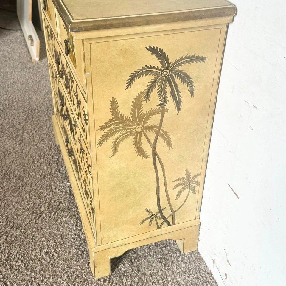 Cajonera Regency con elefantes pintados a mano Foto 4 de 4