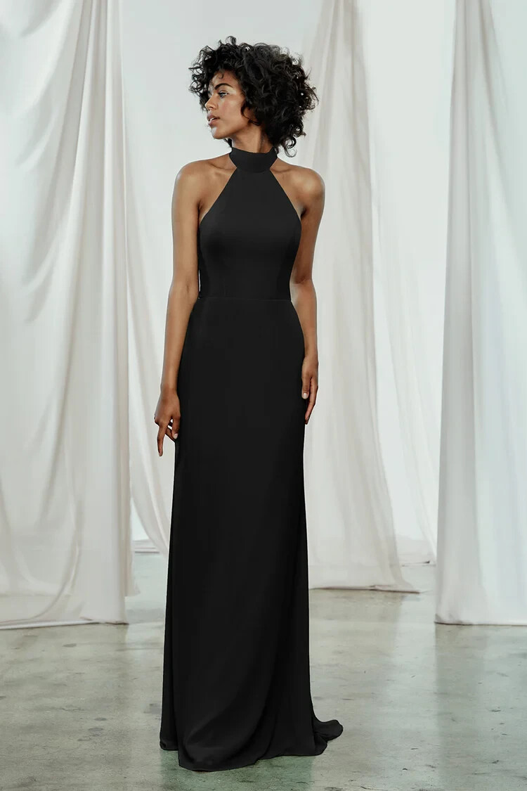 sophia bridesmaid dresses Amsale Black Gown Dress Size 4 color-group_harlow-dress Aliao 3D Floral Sleeveless .:. the bodice features draping