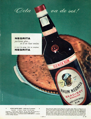 Werbung Advertising 0822 1958 Rum Negrita Bardinet Selbstverständliches old Nick