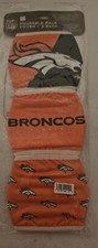 3 Adult NFL Face Mask Denver Broncos Official Reusable FOCO w/ Filter Placement