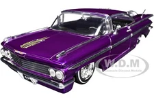 1959 CHEVROLET IMPALA LOWRIDER CANDY PURPLE 1/24 DIECAST MODEL BY JADA 35591