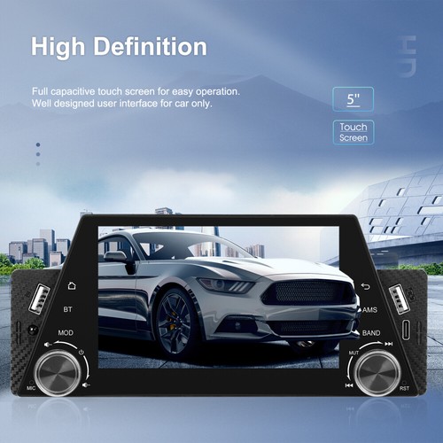 Single 1Din TouchScreen Car Stereo Radio MP5 Bluetooth For Apple/Android CarPlay - Picture 12 of 22