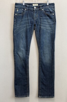 MEK BNM Jeans Men s Sz 30x34 Harbin Straight Handcrafted Embellished Pockets