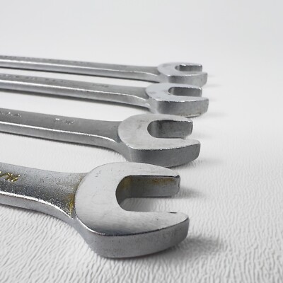 Vtg Proto Professional 3025 7/16'' x 1/2'' Double Open End Wrench USA Satin 