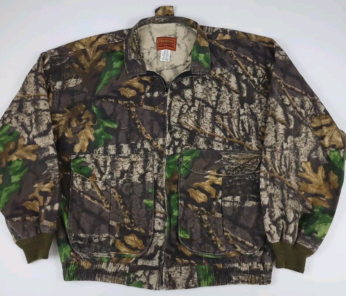 80’s trebark camouflage shirt jacket カモ Vtg 80s Trebark Camouflage Shirt Jacket Brown Gray Size S