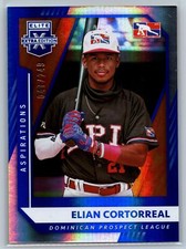 Elian Cortorreal 2021 Panini Elite Extra Edition Aspirations Blue SN #/249 #174
