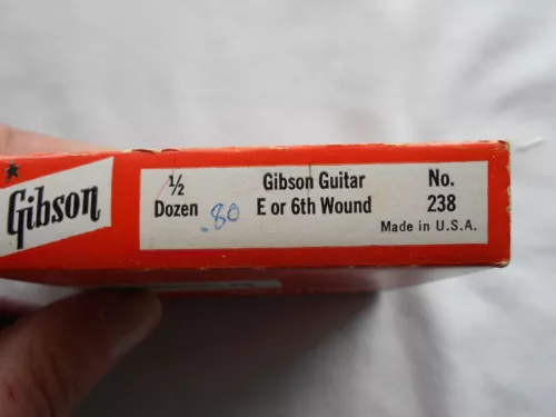GIBSON GUITAR STRINGS E OR 6th WOUND X 5 LOT--(NO. 238)