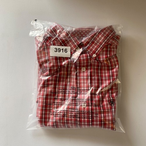 Ariat Men's Long Sleeve Wrinkle-Free Button Up Shirt Red Plaid Logo Size L - Picture 12 of 12