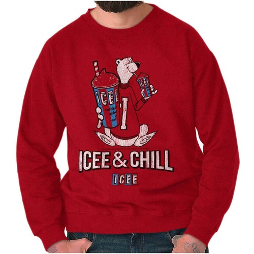 Icee Chill Officially Licensed Retro Graphic Adult Long Sleeve Crew Sweatshirt - 第 8/9 張圖片