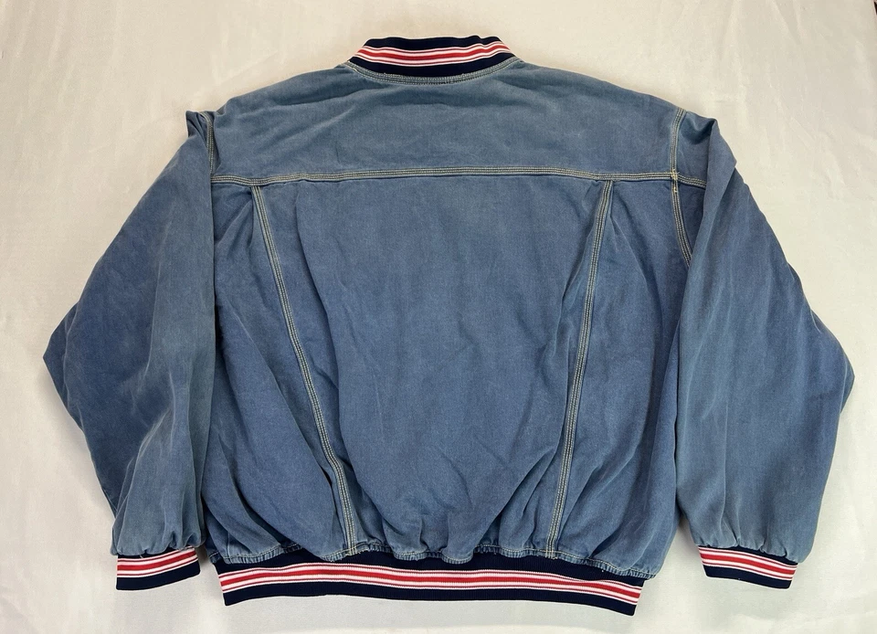 Vintage Men’s 1990’s Perry Ellis All American Denim Jacket Size XL No Hoodie - Image 4 of 4