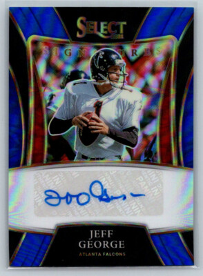 2021 Panini Select - Select Signatures Jeff George #SSP-JGE Blue