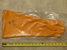 18" unlined Rubber gloves Size 10 XL new; made in USA anti-c