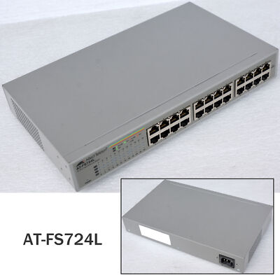 ALLIED TELESYN 24 PORT FAST ETHERNET NETZWERKSWITCH AT-FS724L 24x PORT C13 M848