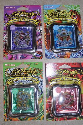 2 /4 PK  ED HARDY By Christian Audigier ' SCENTED OIL AIR FRESHENER 