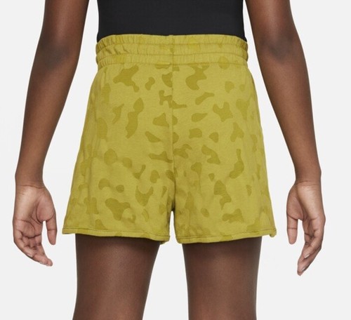 Nike Dri-FIT Big Kids Breezy High-Waisted Training Shorts Olive FB1095-390 Sz S - Picture 3 of 7