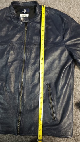 LA MARTINA Luxury Blue Ovine Leather Jacket Size XL Made in Italy Model:KLM001 - Picture 17 of 19