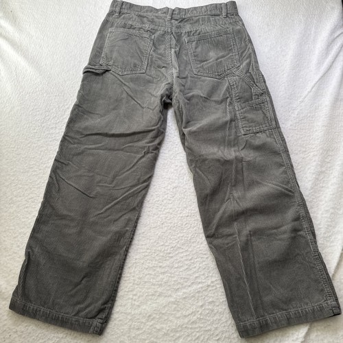 Vtg Double Knee Corduroy Carpenter Pant Men Sz 35X30 GREEN Wide Leg Baggy Y2K 41 - Picture 9 of 15