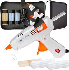 MONVICT Hot Glue Gun Kit, Mini with Carrying Case,20 Pcs White 